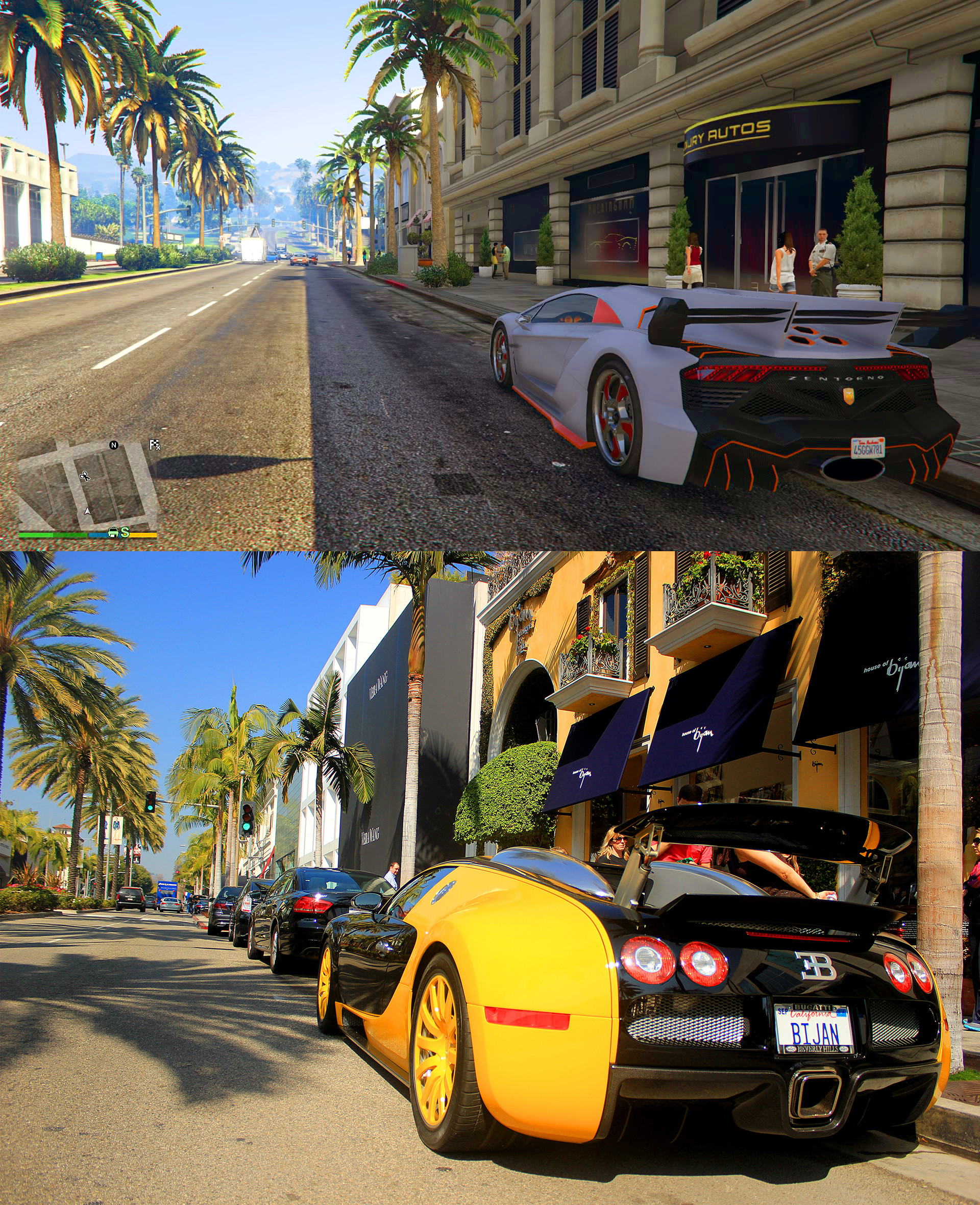 GTA V Los Santos vs Real Life Los Angeles Comparison ...