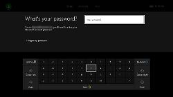 Xbox One Enter Microsoft Password